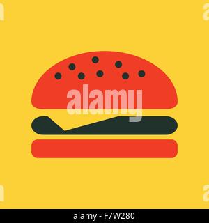 Essen-flach-Symbol Stock Vektor