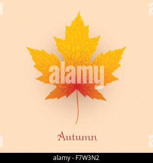 Ahorn mit Herbst Banner verlassen Stock Vektor