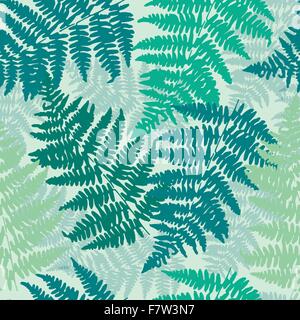 Nahtlose, Farn Muster Hintergrund wiederholen Stock Vektor
