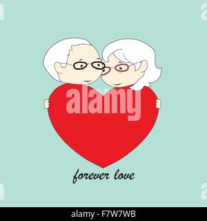 alte Liebe Stock Vektor