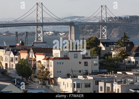 USA, California, San Francisco, Potrero Hill, Bay Bridge, Stockfoto