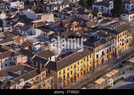 Übersicht der Alhambra, Granada, Spanien Stockfoto