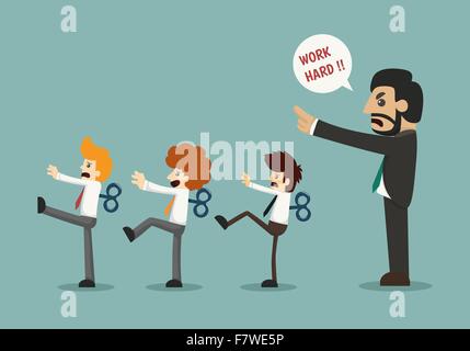 Geschäftsleute mit Aufzieh-Schlüssel Stock Vektor