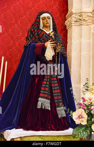 Statue in Iglesia de Santa María la Mayor, Ronda, Spanien Stockfoto