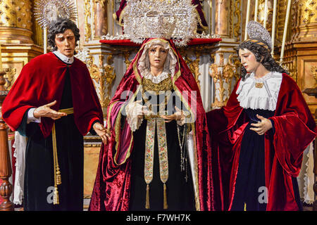 Statue in Iglesia de Santa María la Mayor, Ronda, Spanien Stockfoto