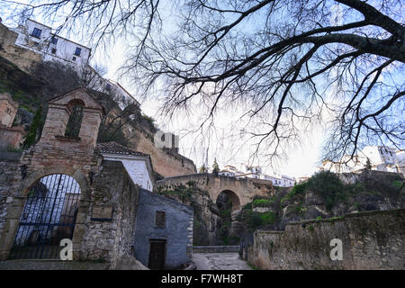 Ansicht von Puente Viejo, Ronda, Spanien Stockfoto