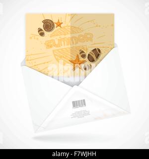Post Umschläge mit Grußkarte Stock Vektor