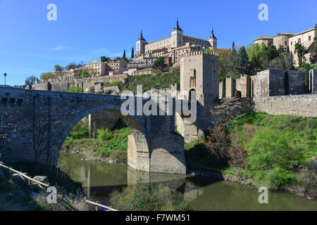 Puente de Alcántara, Toledo, Spanien Stockfoto