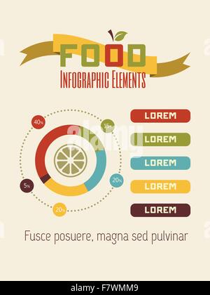 Essen-Infografik-Element Stock Vektor