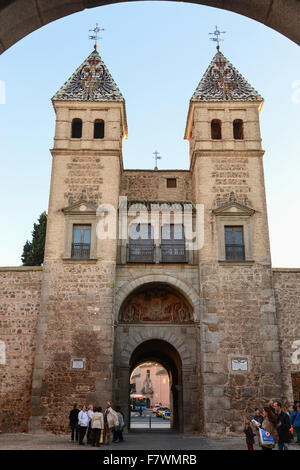 Puerta de Bisagra, Toledo, Spanien Stockfoto