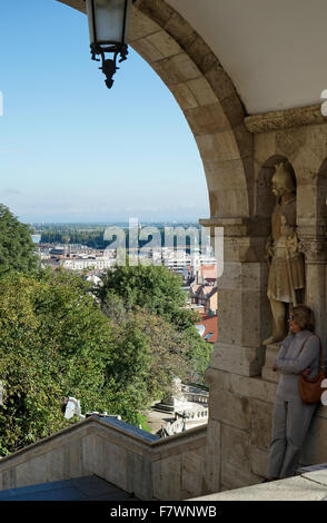 Blick vom Fishermans Bastion Budapest Stockfoto