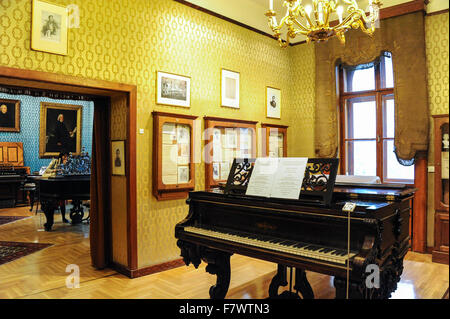 Innenraum der Liszt Ferenc Emlekmuzeum, Budapest, Ungarn Stockfoto