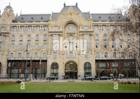 Gresham Palace im Szechenyi Istvan ter, Budapest, Ungarn Stockfoto