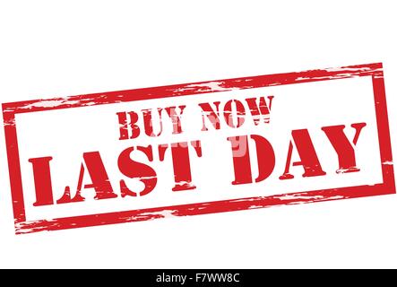 Letzter Tag Stock Vektor