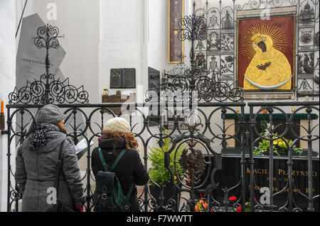 Maciej Plazynski Grab in der Marienkirche, Danzig, Polen Stockfoto