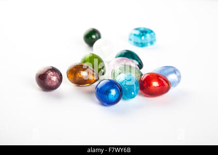 Glasperlen und Murmeln Stockfoto
