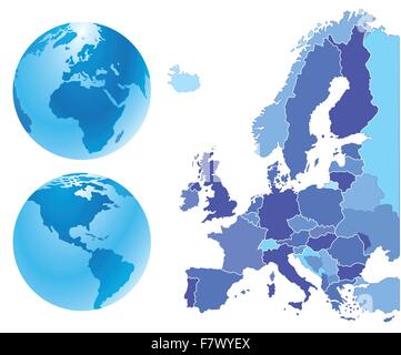 Europakarte Stock Vektor