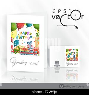 Gruß Kartendesign, Vorlage Stock Vektor