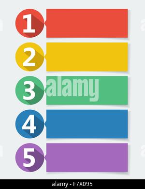 nummerierte Banner Stock Vektor