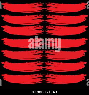 Abstraktes Vektor Pinselstrich auf schwarzem Hintergrund Stock Vektor