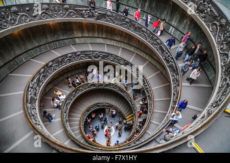 Wendeltreppe in den Vatikanischen Museen, Vatikan Stockfoto