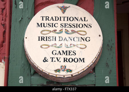 Shebeen Pub und Bar zu unterzeichnen; Caherciveen; County Kerry; Irland Stockfoto