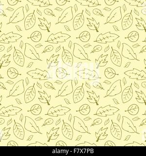 Blätter im Herbst Seamess Hintergrund Stock Vektor
