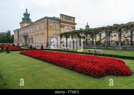 Royel Palace in Wilanow ist eines der bedeutendsten Kulturdenkmäler Polens. Waszawa, Polen. Stockfoto