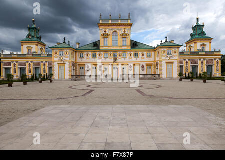 Royel Palace in Wilanow ist eines der bedeutendsten Kulturdenkmäler Polens. Waszawa, Polen. Stockfoto