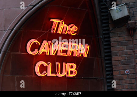 Eintritt in den Cavern Club in Matthew Street, Liverpool. Stockfoto