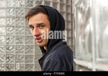 Jonas Cumrik alias Johny Machette ist tschechische Sänger, Vergewaltiger Stockfoto