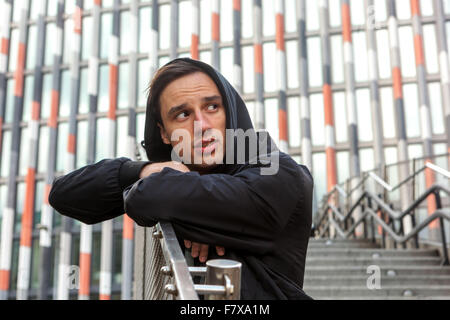 Jonas Cumrik alias Johny Machette ist tschechische Sänger, Vergewaltiger Stockfoto