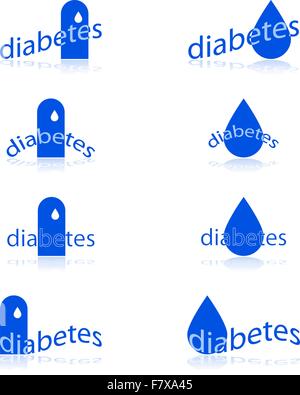 Diabetes-Symbole Stock Vektor