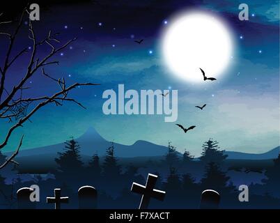 Halloween Nacht Hintergrund für Sie entwerfen Stock Vektor