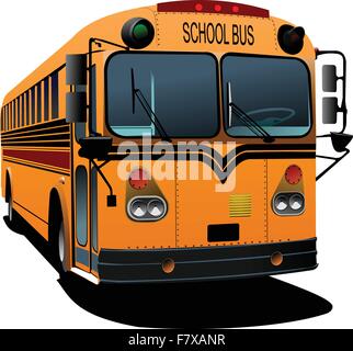 Gelber Schulbus. Vektor-illustration Stock Vektor