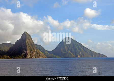 Die Pitons, St. Lucia, Karibik Stockfoto