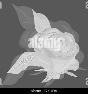 Graue Silhouette Rose Stock Vektor