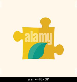 Eco-Puzzle-flach-Symbol Stock Vektor