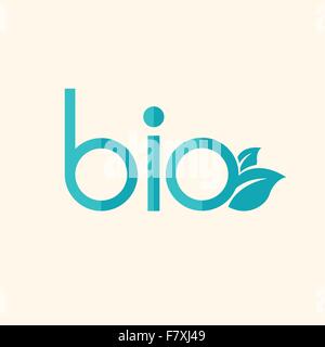 BIO-flach-Symbol Stock Vektor