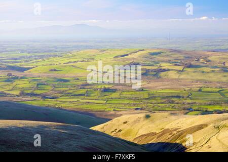 Blick vom Gipfel des hohen Pike über, Sandale, Solway Flugzeug & Criffel. Cumbria, England, Vereinigtes Königreich. Stockfoto