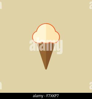Eis. Essen-flach-Symbol Stock Vektor