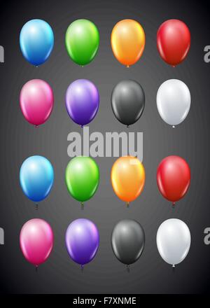 Farbige Luftballons set Stock Vektor