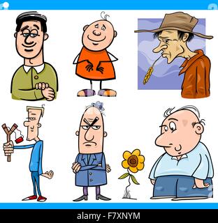 Men-Charaktere festgelegt Cartoon illustration Stock Vektor