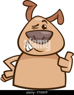 einem Augenzwinkern Hund Cartoon illustration Stock Vektor