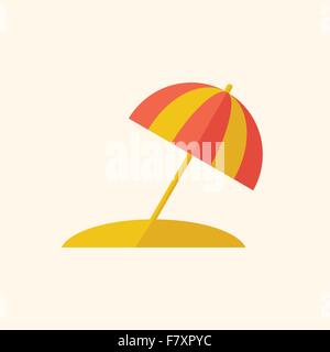 Strand. Reise-flach-Icon Stock Vektor