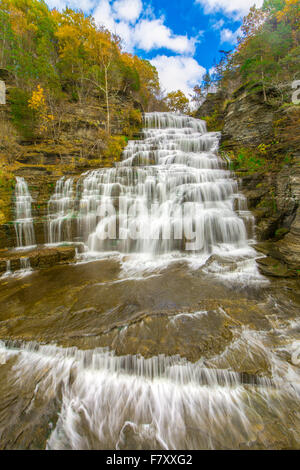 Hector-Wasserfälle in der Nähe von Watkins Glen in der Finger Lakes Region des Staates New York Stockfoto