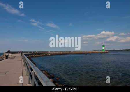 Leuchtturm Travemünde Nordmole / Nordmolefeuer, Travemünde, Hansestadt Lübeck / Lübeck, Deutschland Stockfoto