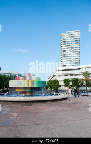 Israel, Tel Aviv - Dizengoff Square Brunnen Stockfoto