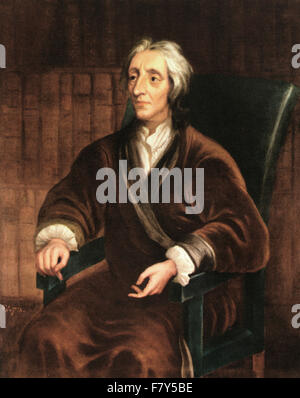 John Locke, 1632-1704.  Englischer Philosoph und Arzt. Nach dem Gemälde von Sir Godfrey Kneller. Stockfoto