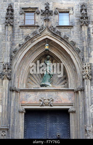 Santa Maria del Mar Kirche, La Ribera Viertel, Barcelona, Katalonien, Spanien, Europa Stockfoto